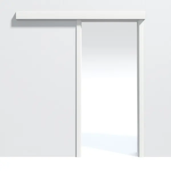 Zdjęcie systemu drzwi przesuwnych biały lakier 9016 Premium naściennego