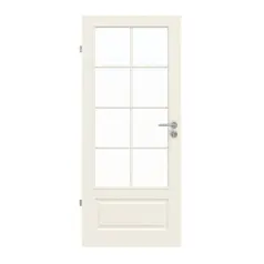 Drzwi pokojowe GARANT Como, biały lakier, przeszklenie CKL1, szprosy SP1