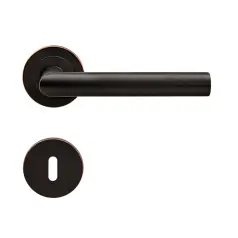 KARCHER DESIGN Klamka drzwiowa Rhodos ER 28 Antyczny Brąz Okrągła Rozeta