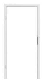 Frontansicht von Blockrahmen Bütte Weiß Dekor mit runder Kante - Huga