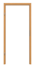 Frontansicht von GARANT Blockrahmen für Wärmeschutztüren Buche Exklusiv CePaL mit runder Kante
