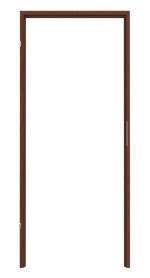 Frontansicht von Blockrahmen Walnuss Dekorfolie