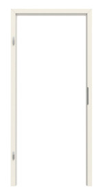 Frontansicht von GARANT Blockrahmen für Wohnungseingangstüren Weißlack 9010 mit runder Kante