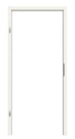 Frontansicht von GARANT Blockrahmen Weißlack 9016 mit runder Kante