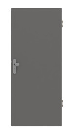 Frontansicht von Huga Wohnungseingangstür Hygge grau RAL 7037 Lack Basic