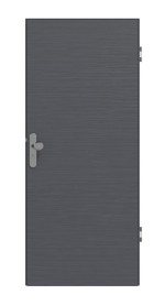Frontansicht von Strukturiert Anthrazit Basic Wohnungseingangstür - Huga