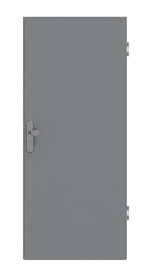 Frontansicht von Ultramatt Hygge Grau Basic Wohnungseingangstür - Huga