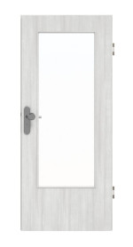 Frontansicht von GARANT Wohnungseingangstür Authentic Grigio GCK08 mit Lichtausschnitt LA-DIN