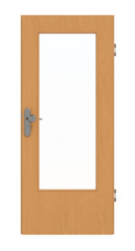 Frontansicht von GARANT Wohnungseingangstür Buche Exklusiv CePaL mit Lichtausschnitt LA-DIN