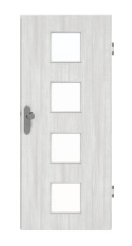 Frontansicht von GARANT Wohnungseingangstür Authentic Grigio GCK08 mit Lichtausschnitt LA-10