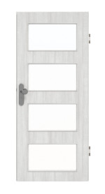 Frontansicht von GARANT Wohnungseingangstür Authentic Grigio GCK08 mit Lichtausschnitt LA-11