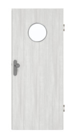 Frontansicht von GARANT Wohnungseingangstür Authentic Grigio GCK08 mit Lichtausschnitt LA-12