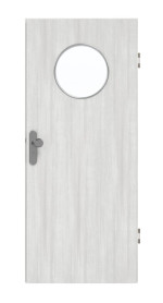 Frontansicht von GARANT Wohnungseingangstür Authentic Grigio GCK08 mit Lichtausschnitt LA-13