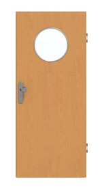 Frontansicht von GARANT Wohnungseingangstür Buche Exklusiv CePaL mit Lichtausschnitt LA-13