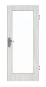 Frontansicht von GARANT Wohnungseingangstür Authentic Grigio GCK08 mit Lichtausschnitt LA-2