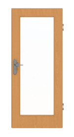 Frontansicht von GARANT Wohnungseingangstür Buche Exklusiv CePaL mit Lichtausschnitt LA-2