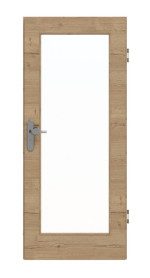 Frontansicht von GARANT Wohnungseingangstür Quer Authentic Risseiche CePaL mit Lichtausschnitt LA-2