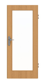 Frontansicht von GARANT Wohnungseingangstür Eiche Premium CePaL mit Lichtausschnitt LA-2