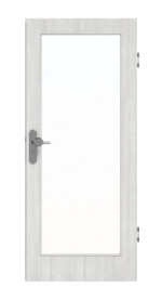 Frontansicht von GARANT Wohnungseingangstür Authentic Grigio GCK08 mit Lichtausschnitt LA-3