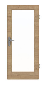 Frontansicht von GARANT Wohnungseingangstür Quer Authentic Risseiche CePaL mit Lichtausschnitt LA-3