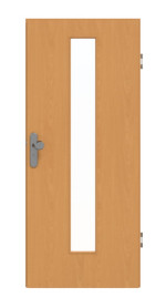 Frontansicht von GARANT Wohnungseingangstür Buche Exklusiv CePaL mit Lichtausschnitt LA-4 mittig