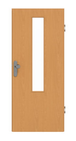 Frontansicht von GARANT Wohnungseingangstür Buche Exklusiv CePaL mit Lichtausschnitt LA-5 mittig