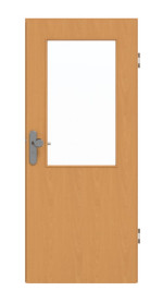 Frontansicht von GARANT Wohnungseingangstür Buche Exklusiv CePaL mit Lichtausschnitt LA-6