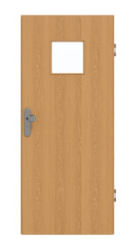 Frontansicht von GARANT Wohnungseingangstür Eiche Premium CePaL mit Lichtausschnitt LA-7