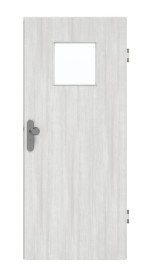 Frontansicht von GARANT Wohnungseingangstür Authentic Grigio CePaL mit Lichtausschnitt LA-8