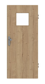 Frontansicht von GARANT Wohnungseingangstür Authentic Risseiche CePaL mit Lichtausschnitt LA-8