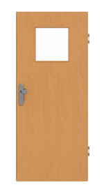 Frontansicht von GARANT Wohnungseingangstür Buche Exklusiv CePaL mit Lichtausschnitt LA-9