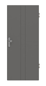 Frontansicht von Huga Wohnungseingangstür Signum 23 Hygge grau RAL 7037 Lack Concept