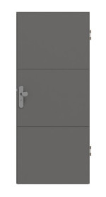 Frontansicht von Huga Wohnungseingangstür Signum 31 Hygge grau RAL 7037 Lack Concept