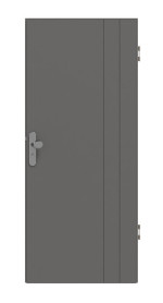 Frontansicht von Huga Wohnungseingangstür Signum 39 Hygge grau RAL 7037 Lack Concept