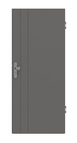 Frontansicht von Huga Wohnungseingangstür Signum 44 Hygge grau RAL 7037 Lack Concept