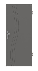 Frontansicht von Huga Wohnungseingangstür Signum 53 Hygge grau RAL 7037 Lack Concept