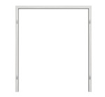 Frontansicht von TEUTO Blendrahmen für Doppelflügeltüren Authentic Grigio CPL mit runder Kante