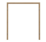 Frontansicht von GARANT Blendrahmen für Doppelflügeltüren Authentic Risseiche CePaL mit runder Kante