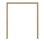 Frontansicht von TEUTO Blendrahmen für Doppelflügeltüren Authentic Risseiche CPL mit runder Kante