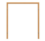 Frontansicht von GARANT Blendrahmen für Doppelflügeltüren Buche Exklusiv CePaL mit runder Kante