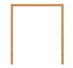 Frontansicht von TEUTO Blendrahmen für Doppelflügeltüren Buche Exklusiv CPL mit runder Kante