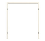 Frontansicht von TEUTO Blendrahmen für Doppelflügeltüren Weißlack 9010 mit runder Kante