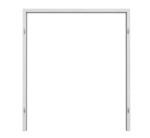 Frontansicht von GARANT Blockrahmen für Doppelflügeltüren Authentic Grigio CePaL mit runder Kante