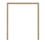 Frontansicht von GARANT Blockrahmen für Doppelflügeltüren Authentic Risseiche CePaL mit runder Kante