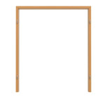 Frontansicht von GARANT Blockrahmen für Doppelflügeltüren Buche Exklusiv CePaL mit runder Kante