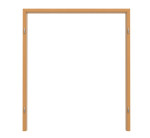 Frontansicht von TEUTO Blockrahmen für Doppelflügeltüren Buche Exklusiv CPL mit runder Kante