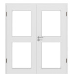 Frontansicht von Bütte Weiß LA 12 ProLine Duradecor Doppelflügeltür inkl. Zarge - Hörmann