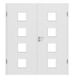 Frontansicht von Bütte Weiß LA 14 Basic Durat Doppelflügeltür inkl. Zarge - Huga