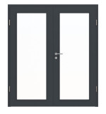 Frontansicht von Doppelflügeltür LA 27 ProLine Anthrazit RAL 7016 Lack inkl. Zarge - Hörmann