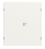 Frontansicht von JELD-WEN Doppelflügeltür Classic Brillantweiß ähnlich RAL 9016 ExpertLack mit Zarge